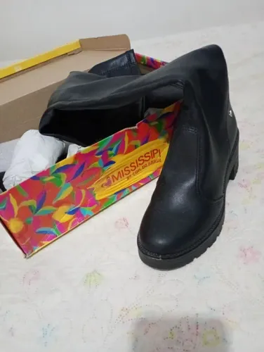 Bota Mississipi Cano Alto Feminina Preta