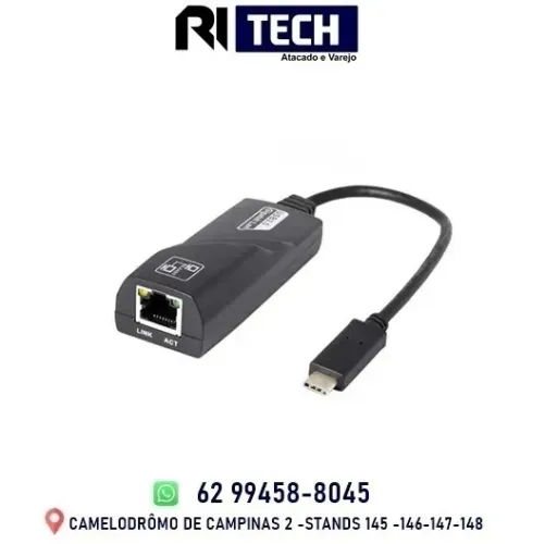 Adaptador Usb Tipo C 3.1 Para Rede Rj45 10/100 Internet