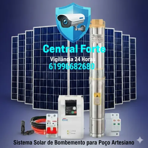 Bombas de Poço Solar Intelbras com Painel Incluso - Central Forte 24h