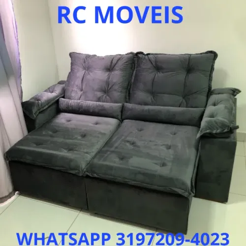 Sofá Londres Retrátil 2m - Compacto, Reclinável e Elegante