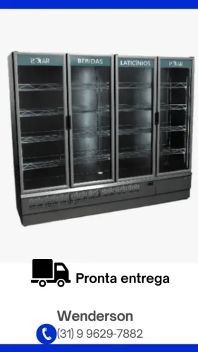Expositor Refrigerador Polar 4 Portas Novo
