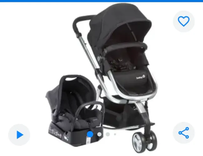 Carrinho de Bebê Safety 1st com Bebê Conforto