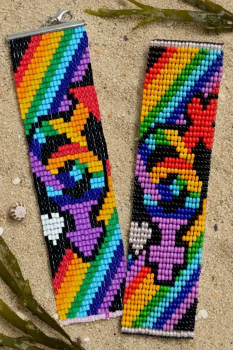 Bracelete Arco-íris de Miçangas Importadas Preciosa