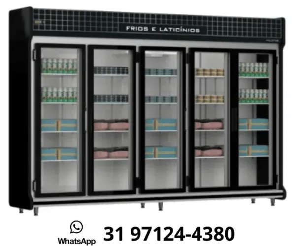 Refrigerador Auto Serviço 5 Portas Polo Frio Novo 220v