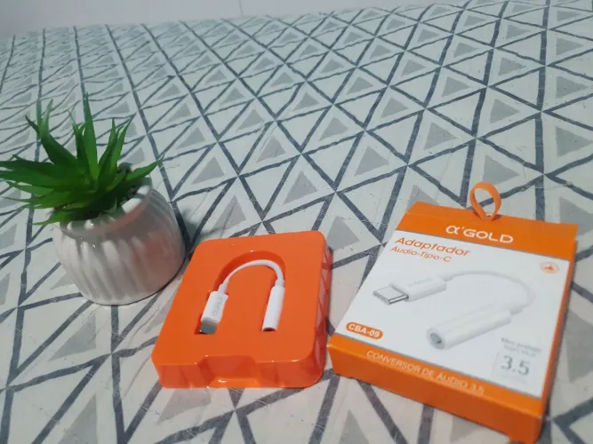Adaptador Áudio Tipo-C para Fone de Ouvido 3.5mm