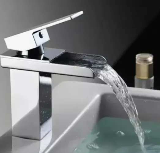 Torneira Banheiro Inox Cascata Cuba Lavatório Cromada - ENTREGA GRÁTIS CURITIBA