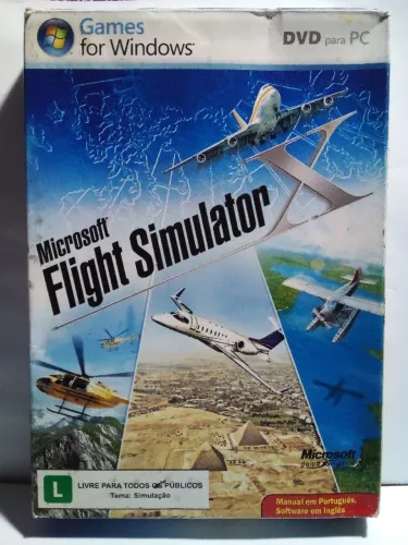 Jogo Pc Microsoft Flight Simulator X (2006) - 2 Discos - Original - Mídia Física