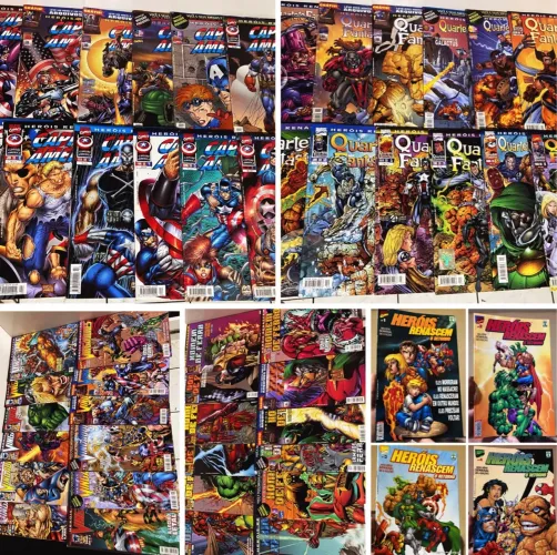 Heróis renascem Marvel, coleção completa, 52 edições, editora abril de 1998/99