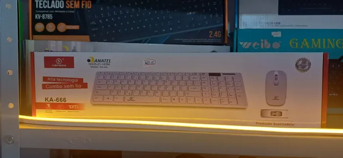 Kit Teclado e Mouse Sem Fio KA-666