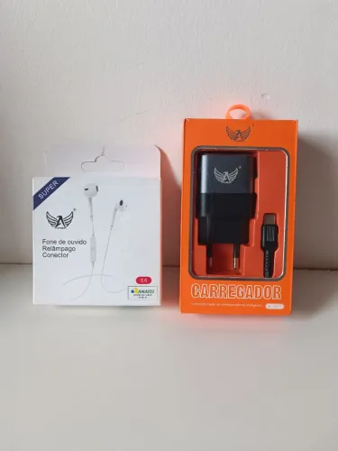 Kit Carregador Typo C + Fone Bluetooth