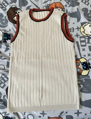 Blusa de malha bege estilo colete - M