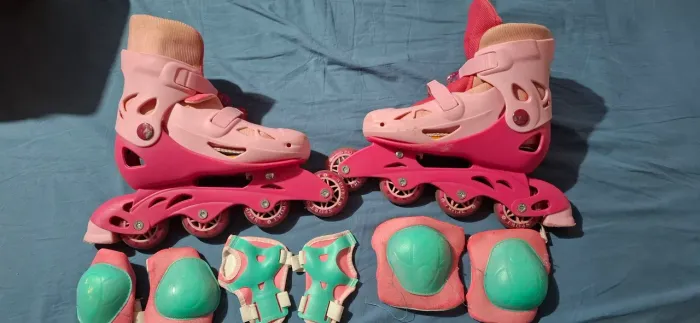 Patins Roller com Acessórios( tamanho até o 34)