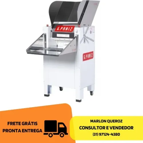 Cilindro de Massa G.Paniz Bandeja Em Aço Inox Monofásico 14KG