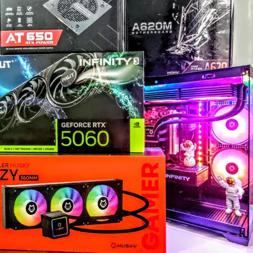 PC Gamer avançado!! AM4 Ryzen 7 5700x + 32GB DDR4 + 1TB NVME +  RTX5060! 