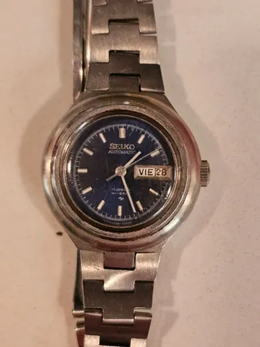 relógio seiko automático vintage feminino - azul - anos 70/80