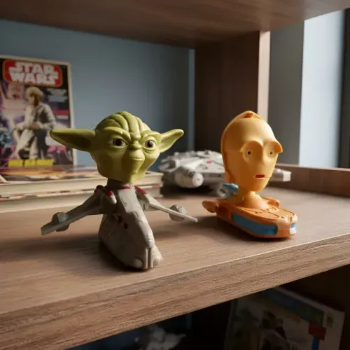 Star Wars - Naves Mestre Yoda E C-3po - Brindes Mcdonald's (Usado)