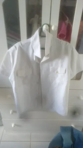 Camisa Panamá Masculina Branca (Marinha)