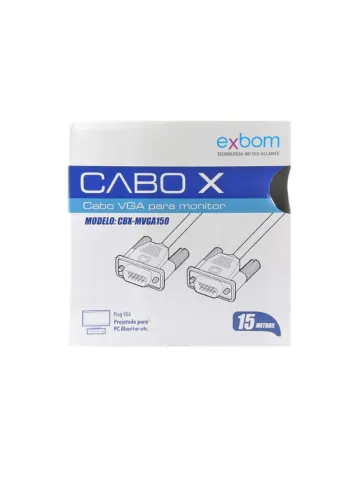 CABO VGA X VGA 15 METROS COM FILTRO IT-BLUE LE-13 PRETO
