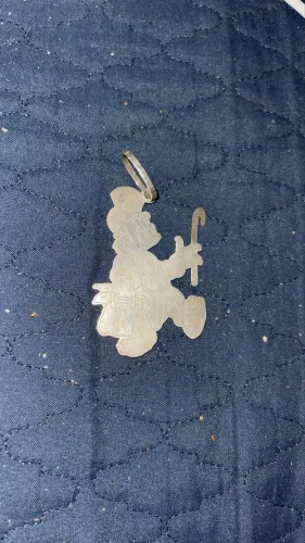 Pingente do tio patinhas de prata 13MM refletivo 