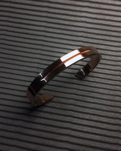 Pulseira de cobre puro e maciço recorte vazado