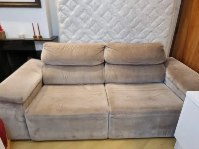 Sofá 3 lugares com, chaises retrátil