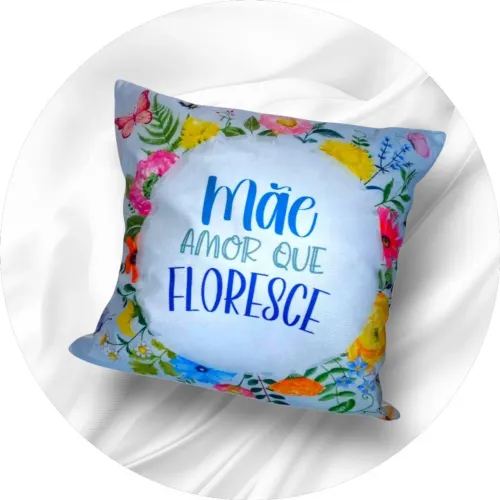 Capa de Almofada Mãe Amor Que Floresce