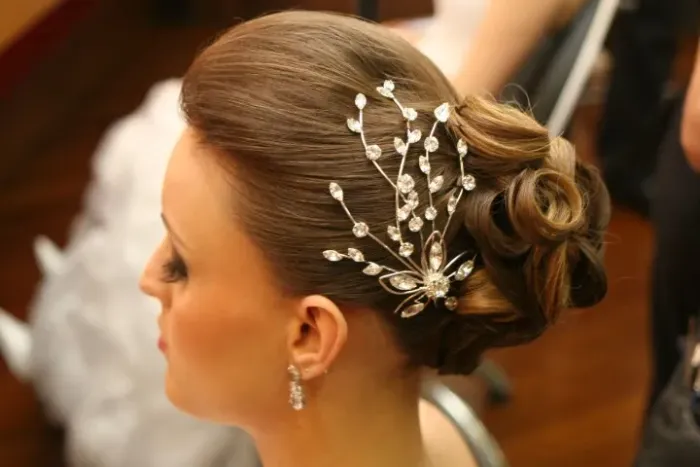 Tiara arranjo cabelo noiva/debutante 