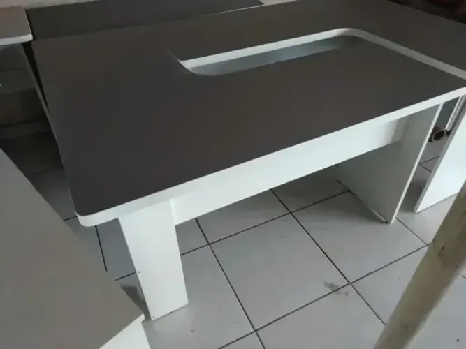Promoção - mesa escrivaninha em L com duas gavetas - frete grátis
