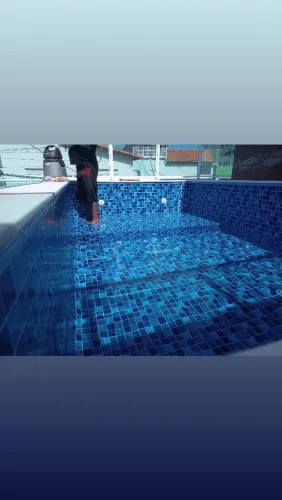 Piscina de vinil construção e reforma