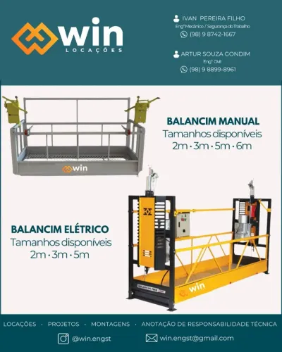 balancim para sua obra
