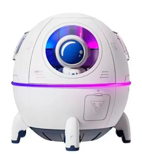 Umidificador De Ar Astronauta 220ml Capsula Espacial C/ Led U / BRANCO
