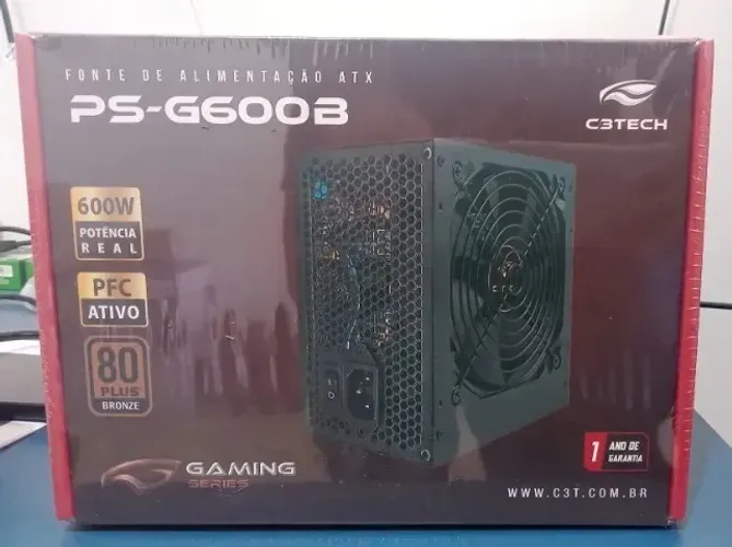 FONTE DE ALIMENTAÇÃO GAMER C3TECH PS-G600B NOVO LACRADO FRETE GRÁTIS PARA MACEIÓ