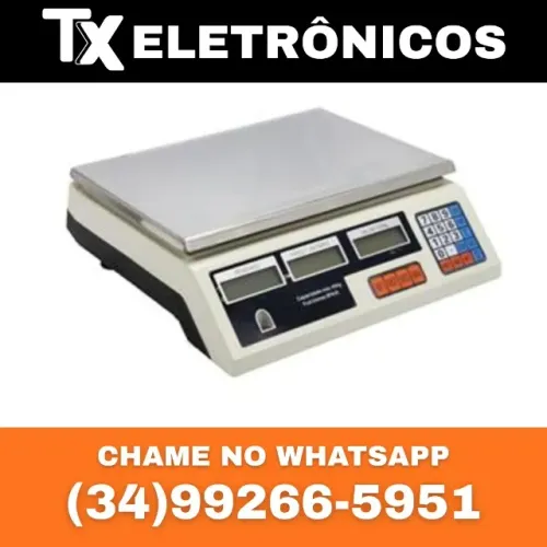Balança 40kg Painel Digital Bivolt com Baterial - Painel Led Digital dos 2 lados - Sacolão