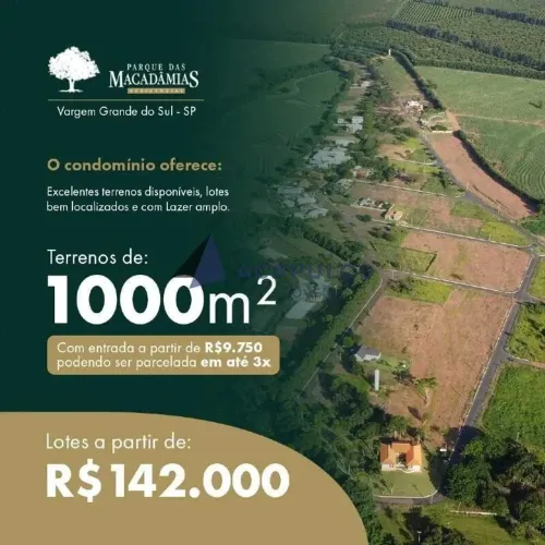 Lotes à venda no Residencial Parque das Macadâmias Vargem Grande do Sul/SP