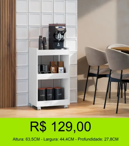 Carrinho esmalteria - Design e praticidade