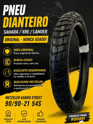 Pneu dianteiro Metzler original da sahara nunca usado
