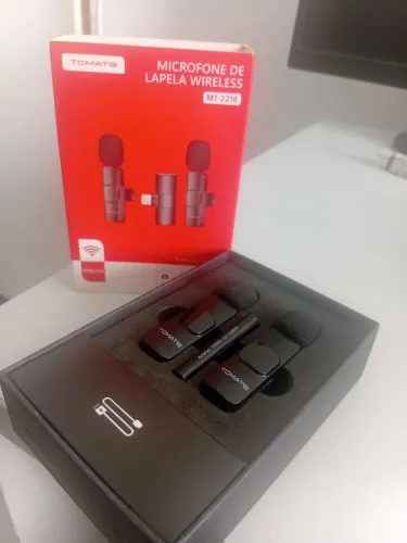 Microfone de lapela wireless MT-2218para iPhone.