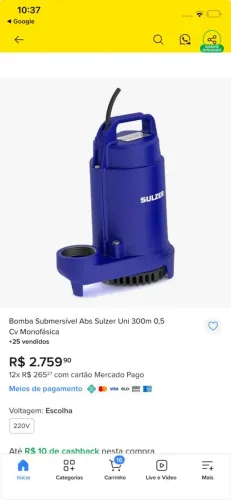 Bomba para água