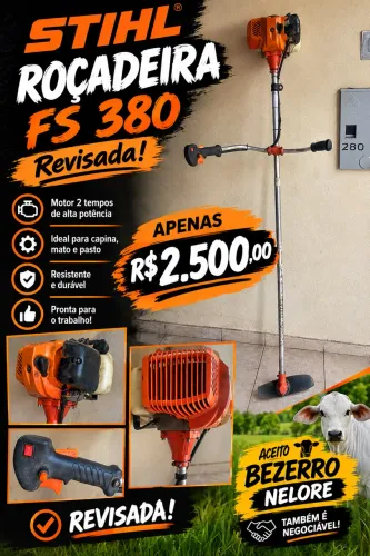 Roçadeira FS 380 Stihl !  Revisada ! 