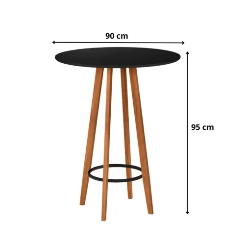 Conjunto Bistrô Moderno - Mesa Alta + 3 Banquetas Estofadas (Perfeito estado)