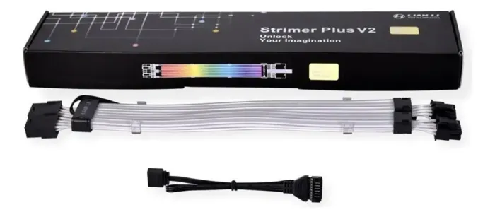 Cabo Extensor Lian Li Strimer ARGB, GPU 2X8-PIN, Preto Na Caixa Impecável