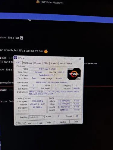 Ryzen 7 5700X (Sem caixa)