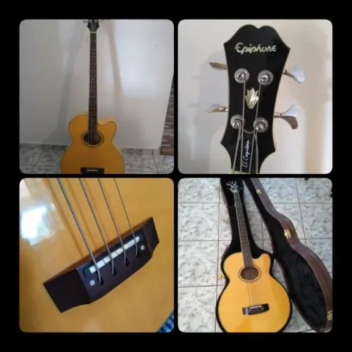 Epiphone El Capitan C4 - Baixolão 4 cordas vintage + Case Rígido
