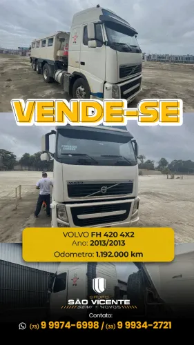 Volvo FH 420 4x2 2013/2013,  eixos, revisões em dia, perfeito estado de funcionamento.