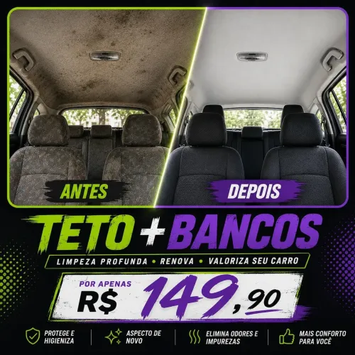 LIMPEZA DE TETO E BANCOS ?