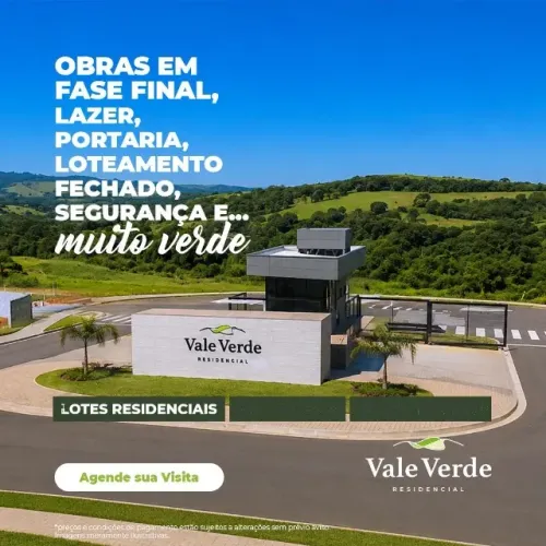 Terreno de 250m² no Vale Verde Residencial - Loteamento Fechado Próximo do Garden Shopping