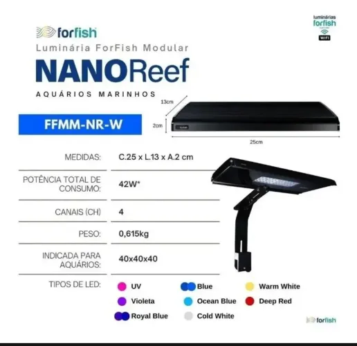 Luminária pra aquário marinho