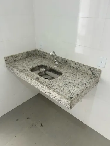Bancada cozinha pia completa pedra granito