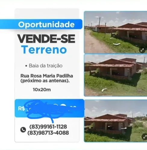 Vende-se um terreno na Baía da traição