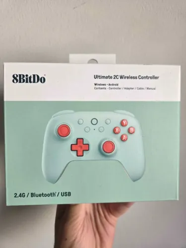 8BITDO ULTIMATE 2C MINT - CONTROLE SEM FIO PARA PC/CELULAR COM HALL EFFECT, NOVO LACRADO